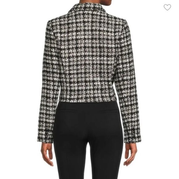 BCBGeneration Double Breasted Blazer Faux Leather Trim Jacket MEDIUM $148 - Picture 3 of 13